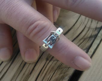 Sterling Silver Buckle Ring