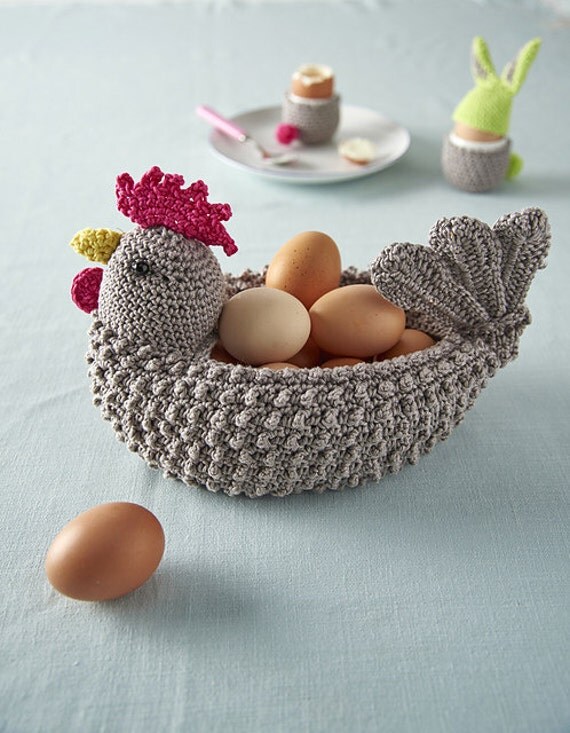 Crochet Egg Basket Easter Basket Crochet Pattern Instant