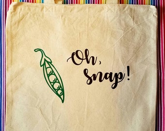 Funny Market Tote - Shopping bag - Reusable Grocery Bag - Book Bag