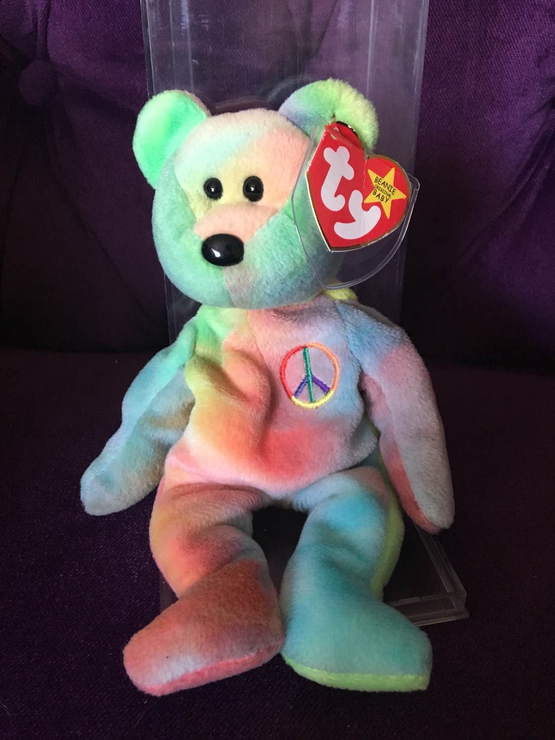 Peace Bear Ty Beanie Baby