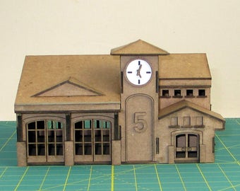 Firehouse No 1, N scale model railway kit