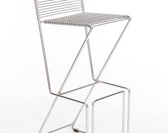 Wire chrome bar stool - Vintage