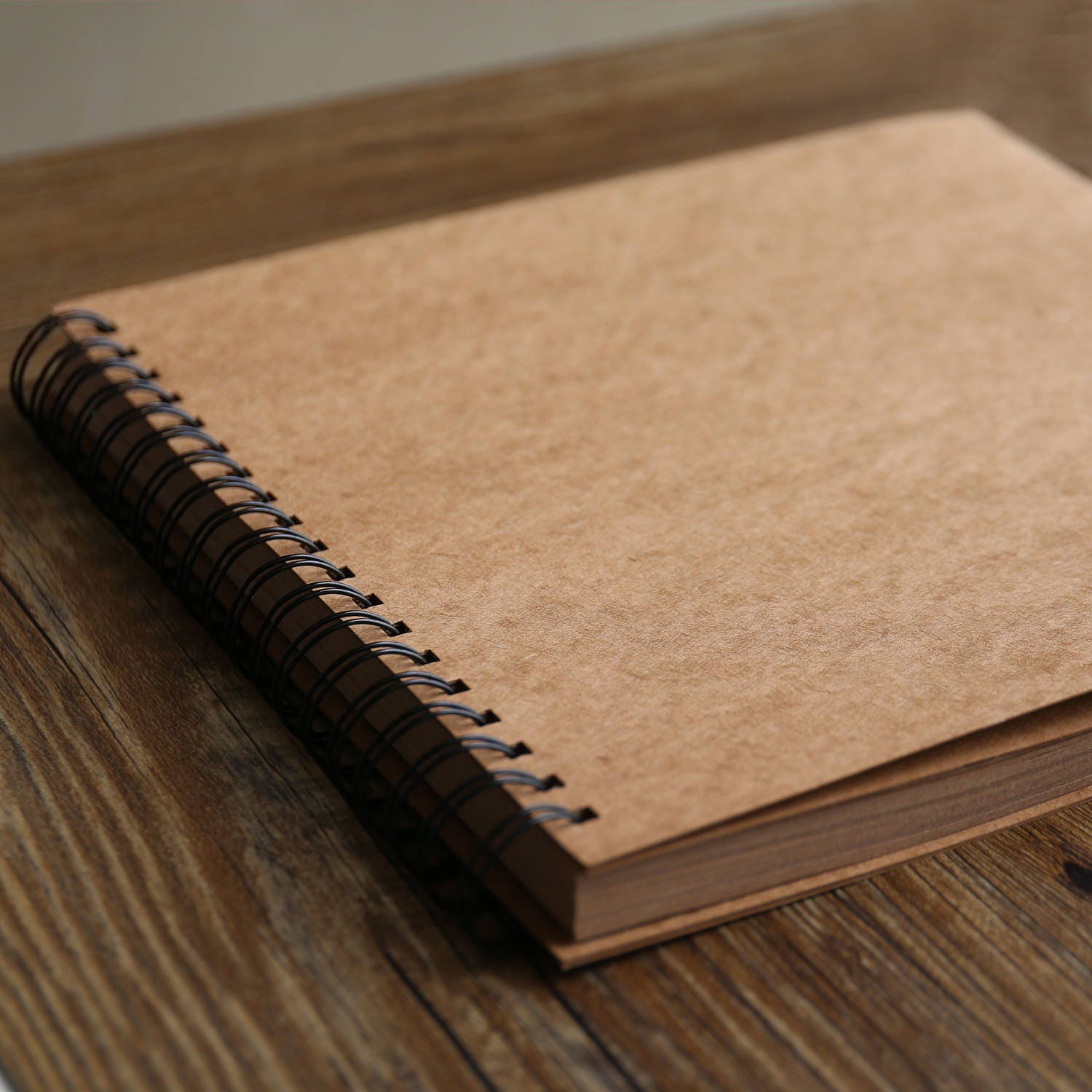 98 Pages Spiral Bound Blank Kraft Photo Album/Ring Binder