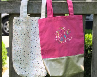 Monogrammed Canvas Tote, Personalized Canvas Tote, Monogrammed Bag, Bridesmaid Gift, Canvas Tote, Canvas Bag, Sorority Gift, Gifts For Her