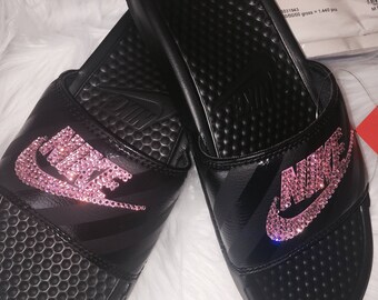 nike slides glitter