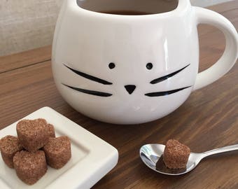 Heart Shaped Cinnamon Sugar Cubes for Coffee, Tea, Hot Chocolate, Tea Party, High Tea, Tea Gifts, Coffee Gifts, Weddings, Bridal Shower