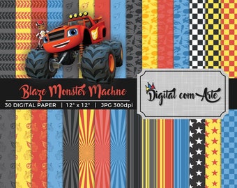 Blaze and the Monster Machine Digital Paper