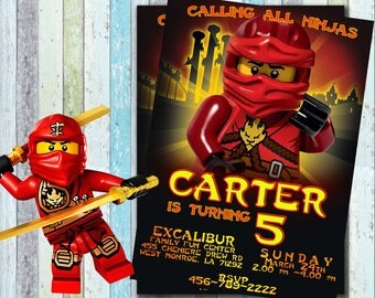 Ninjago Lego, Ninjago Invitation, Ninjago Birthday invitation , Ninjago Party, Lego Ninjago, Ninjago Printable, Lego