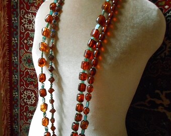 Big and bold, tortoise and turquoise, retro style CLEARANCE