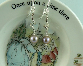 Blush Pearl Sterling Silver Earrings