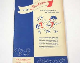 The Lookies Vintage 1940s or 1950s Educational Children's School Work Book