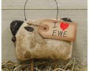 I Love Ewe Sheep Ornament