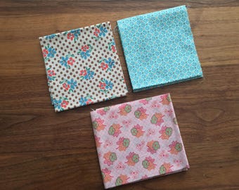 SET of 3 Pieces Japanese Import Cotton Fabric - Various Sizes