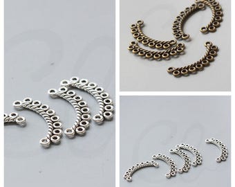 10pcs Antique Tone Earring Findings - 8 to 2 component - 30x13mm (36363Y)(V-87B)(V-133S)