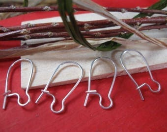 Silver-Plated Brass Kidney Earwires - 12 Count