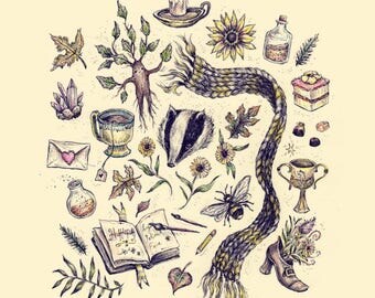 Hufflepuff 5x7 art print