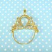 Charme Pendentif Motif Scroll 21x13mm En Or 14K Ou Argent 925 - Composant Bijouterie
