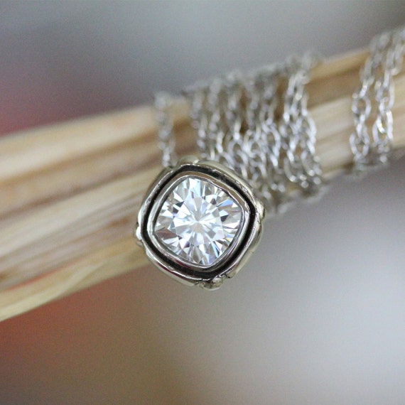 Antique Square Cushion Forever Brilliant Moissanite 14K Gold