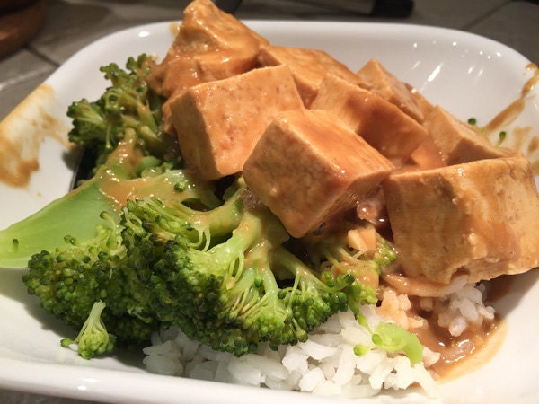 Peanut Tofu with Broccoli