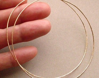 EXTRA LARGE Gold Hoops, 3" Gold Filled Hoop Earrings, Extra Large Hoops, 3 Inch Hoops, Thin Light Weight Hoops, 14kt Gold Filled Hoops