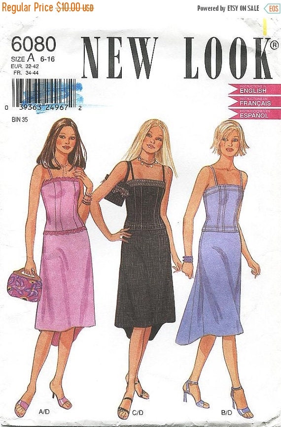 Pattern Review New Look 6080 | on sale new look dress pattern 6080 misses by Pattern Review New Look 6080 | on sale new look dress pattern 6080 misses by