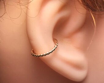 Conch Earring - Helix Hoop Earring - Rook Earring - Septum - 6 -16mm Inner Diameter Hoop