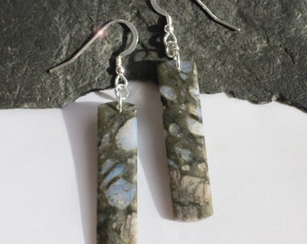 Stormy Skies - Beautiful Llanite Sterling Silver Earrings