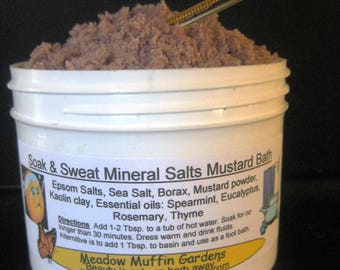 Mineral Mustard Sea Salt Bath, Soak, Aromatherapy