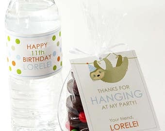 Sloth #Party Water #Bottle #Labels