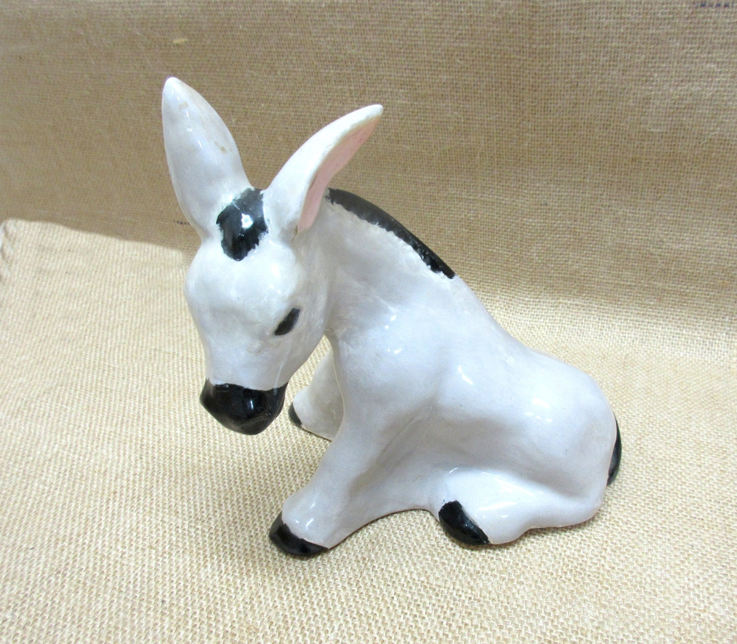 Vintage Ceramic Donkey Figurine