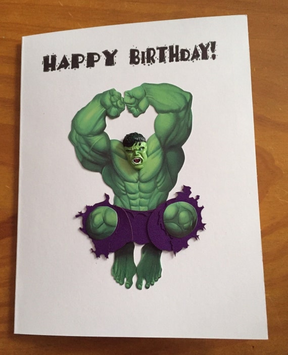 Free Printable Incredible Hulk Birthday Cards