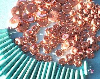 Two hundred 8mm copper washers