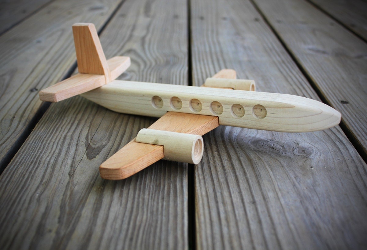 Wooden Toy Airplane. Wood Plane by JKartshop on Etsy