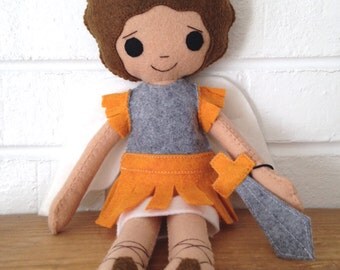 Catholic Saint Felt Doll - St. Michael the Archangel - Wool Blend Felt