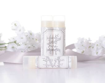 Personalized Chapstick Stickers - 50 Lip Balm Labels - Wedding Stickers Chap-stick Wedding Favor Labels