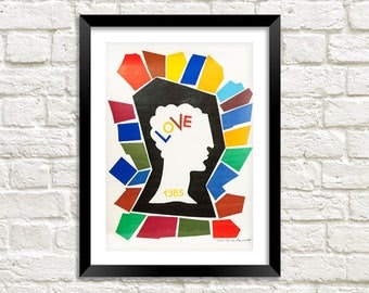 LOVE 1985, 1988 POSTERS: Yves Saint Laurent Art Print Wall Hangings