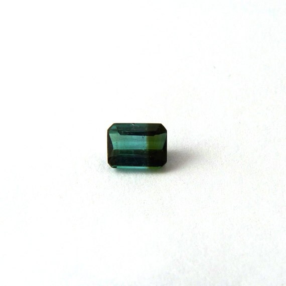 Blue Green Bicolor Tourmaline Faceted Gemstone 1.3 ct