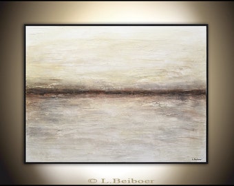 Large original abstract art painting textured painting neutral contemporary oil painting artwork palette knife modern painting by L.Beiboer