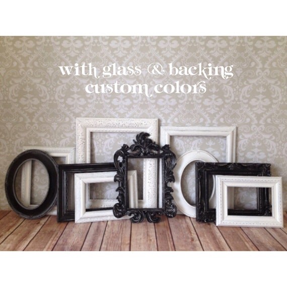 Black and White Vintage Style PICTURE FRAMES by VintageEvents