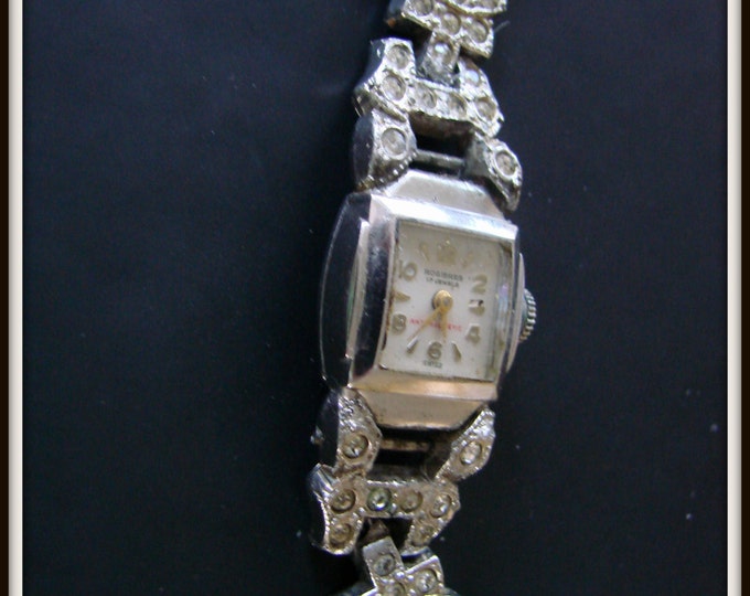 Art Deco Rosieres Swiss Ladies Watch 17 Jewels Antimagnetic Jeweled Antique Jewelry Jewellery