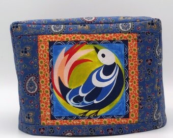 Blue Toaster Cover, Bird Toaster Cover, Abstract Bird Toaster Cover, Two Slice Toaster Cover