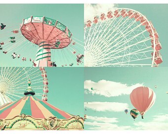 SALE, Nursery decor, nursery wall art, girl nursery decor girl nursery wall art girl, ferris wheel art, nursery prints, nursery art, canvas