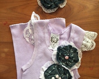 Baby singlet and hairclip set