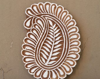 Flower Wood block stamp Indian textile fabric print hand carved ...
