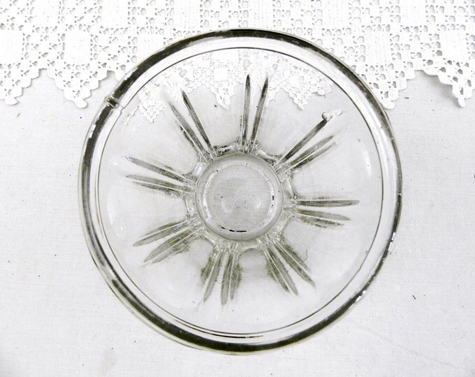 Antique French Thick Glass Traditional Tapered Faceted Glass Jam Jar, French Country Decor, Shabby Chic, Chateau Decor, Kitchen, Jelly Pot Antique French Thick Glass Traditional Tapered Faceted Glass Jam Jar, French Country Decor, Shabby Chic, Chateau Decor, Kitchen, Jelly Pot