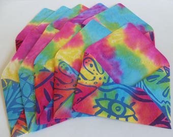 Handmade screen printed C6 envelopes