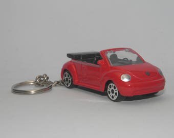 Volkswagen New Beetle Cabriolet Free Shipping Birthday and anniversary gift Keychain 3" Collectible Metal Diecast Scale Model Sport Car.