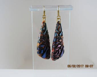 Sutton slice polymer clay drop earrings.