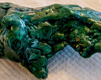 Huge Polished Malachite Weighs 4.8 lbs