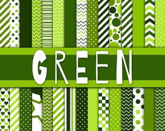 Green Digital Paper - Shades of Green Backgrounds - St Patricks Day - 30 Papers - 12inx12in - Commercial Use - INSTANT DOWNLOAD